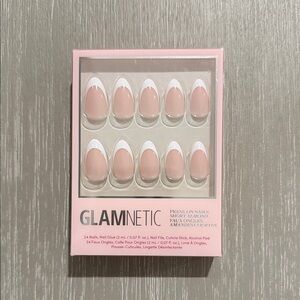 Glamnetic Pink and White Press-On Nails